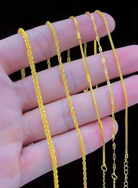 节节高麻花盒子链999足金包邮