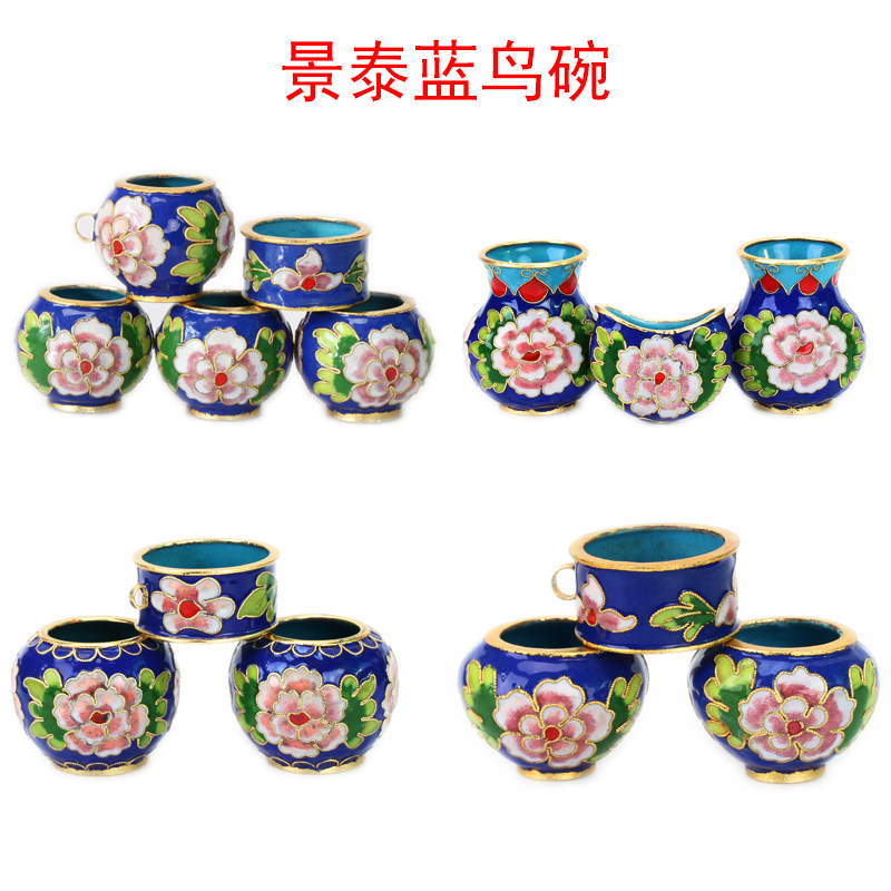高档鸟碗鸟食罐 景泰蓝 刻瓷手工红子绣眼贝子画眉百灵颠颏鸟食杯