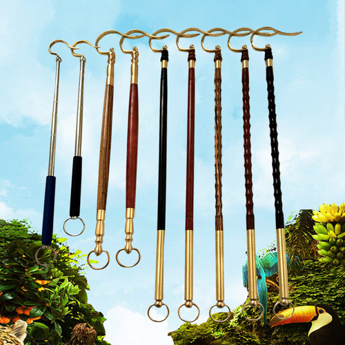 挂杆红木加长鸟笼配件