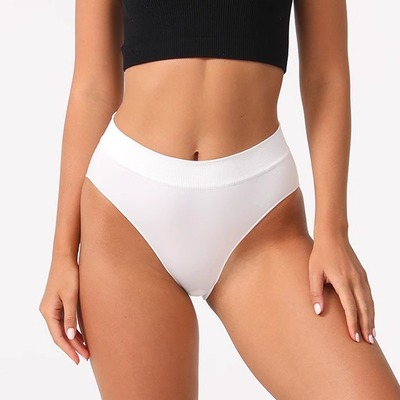 无缝高腰高弹健身包臀三角裤