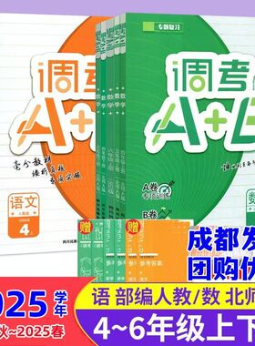 2025秋成都市小学调考a+b四五六456年级上下册调考a加b真题试卷语文数学部编人教北师版专题真题圈习册试卷A卷专项训练B卷强化提升