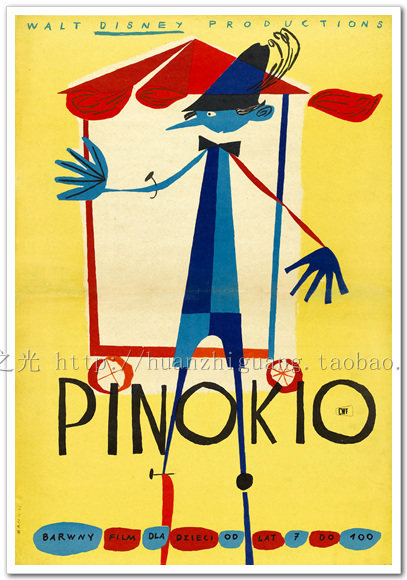 匹诺曹/动画电影海报/原版授权/艺术电影/装饰画