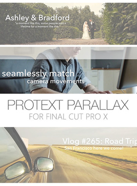 空间文字视差效果FCPX字幕插件 ProText Parallax