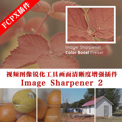 fcpx中文汉化插件视频图像锐化增强插件Image Sharpener 2升级版