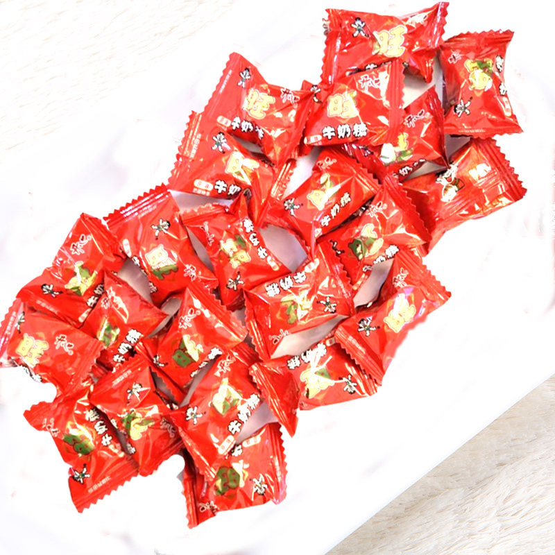 旺旺开心牛奶糖原味草莓酸奶红豆棒棒糖散装称重生日婚庆喜糖