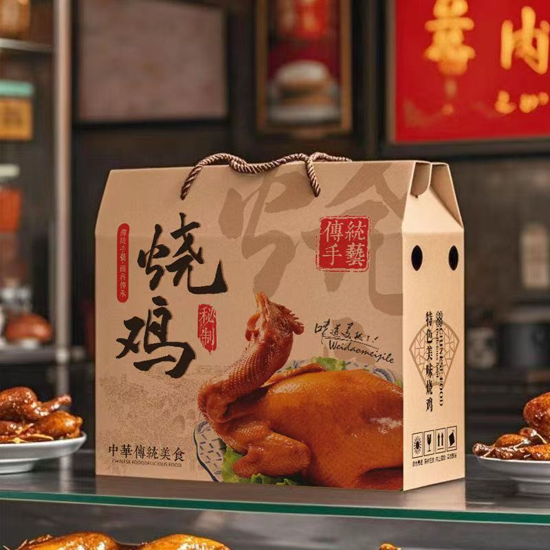烧鸡礼盒麻椒鸡礼盒空礼盒包装盐水鸭风干鸡空盒包装专用礼盒