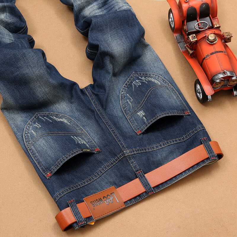 Jeans pour adolescent droite en vrac en coton pour été - Ref 1465572 Image 1