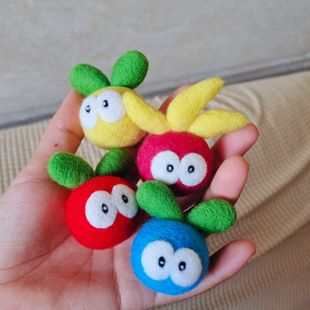 摩尔庄园拉姆羊毛毡戳戳乐diy材料包钥匙扣拉姆羊毛毡diy材料包