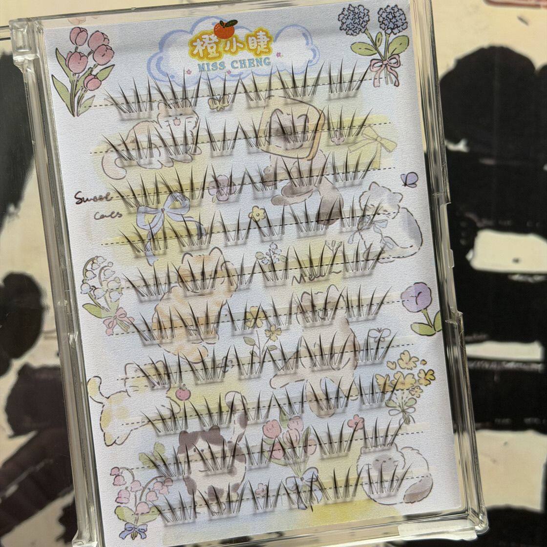天使蕾蕾日系束感假睫毛自然仿真清透束感蕾蕾完全爱豆感黑棕色系