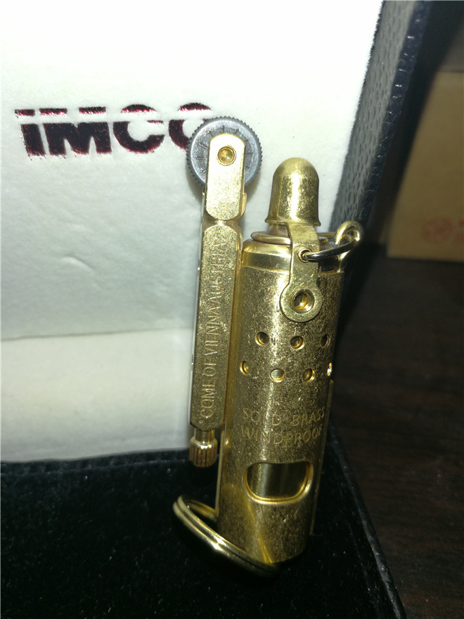 包邮纯铜古铜版滚花经典IMCO煤油打火机战豪款爱酷老式煤油打火机