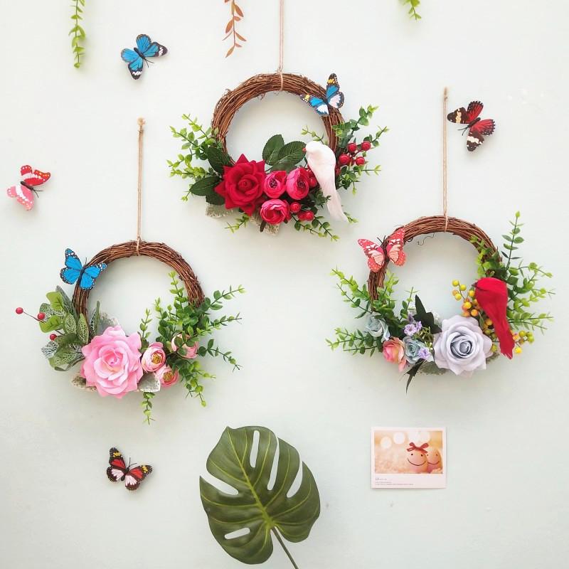 装饰客厅挂墙麻绳卧室照片夹田园