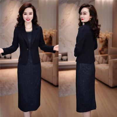 2025新款今年流行爆款西服外套连衣裙秋高级感显瘦减龄时尚两件套