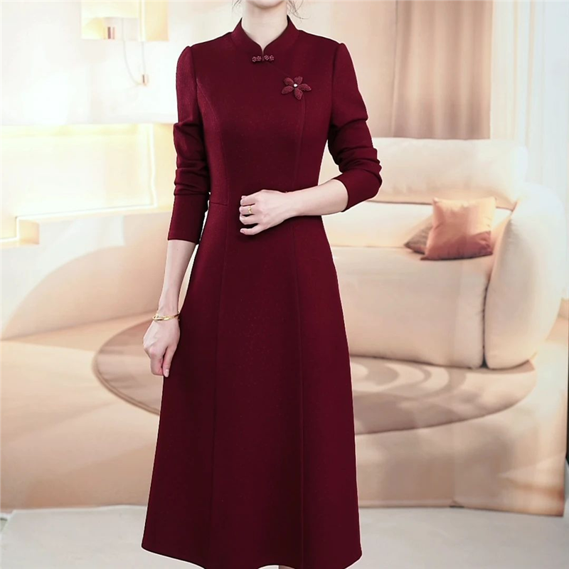 连衣裙2025新款今年流行爆款晚秋新款新中式气质显瘦时尚优雅减龄