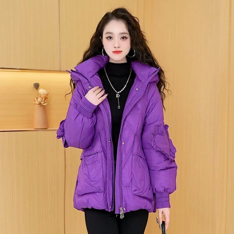 2025新款今年流行爆款冬季白鸭绒羽绒服百搭休闲保暖外套女小个子