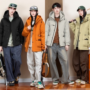 2025新情侣脱卸简约派克羽绒服旧翻新改造定做改款 非九半成品衣壳