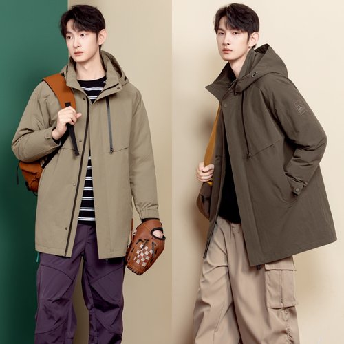 青少年男脱卸和面派克羽绒服翻新