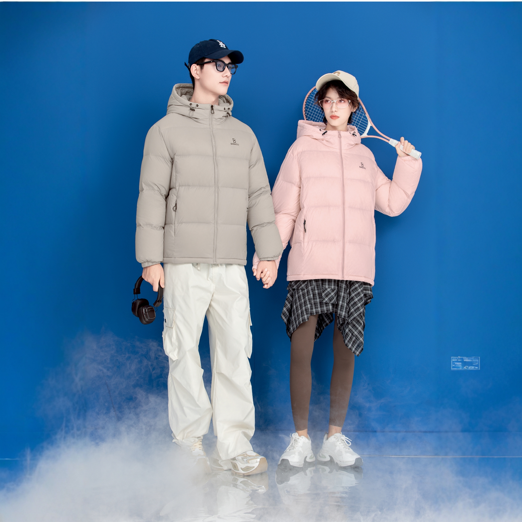 男女连帽面包三防羽绒服翻新改造