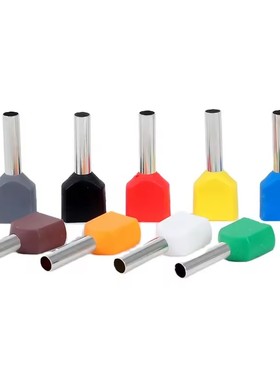 冷压双管接线端子针型护套TE0508 TE1008 TE1508 TE2508欧式线鼻