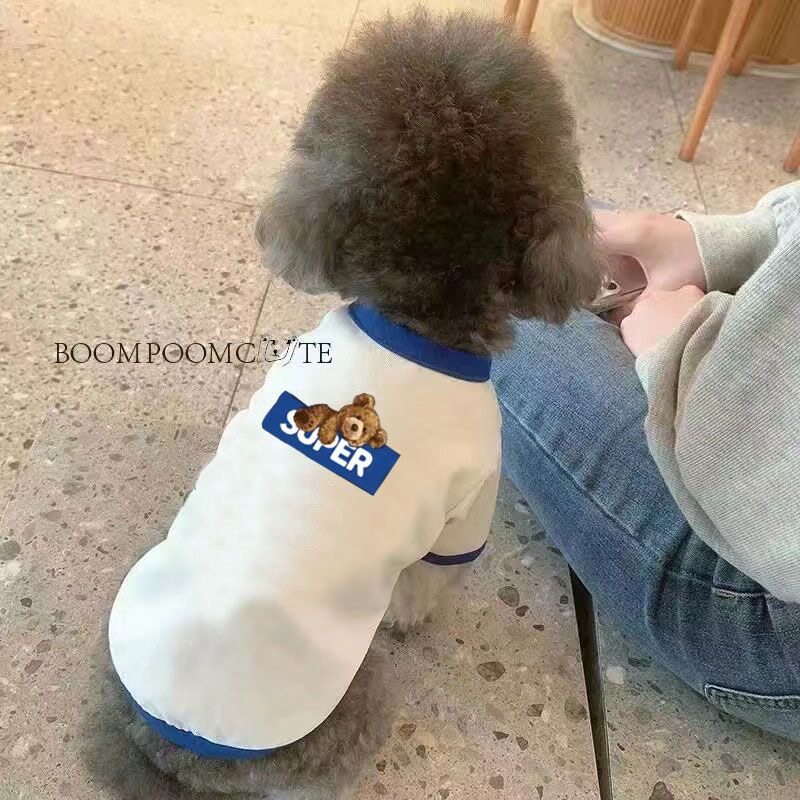 宠物狗狗猫咪春夏衣服潮牌宠物卡通中小型犬服装薄款柯基泰迪法斗