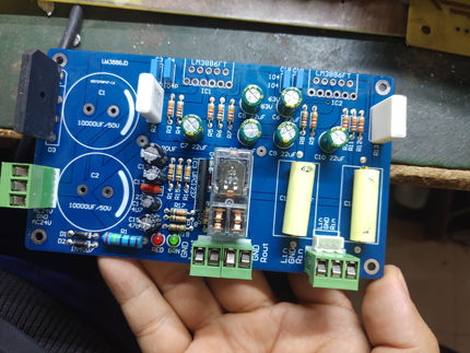 LM3886双声道喇叭保护一体功放板 PC空板/散件 超7293板 2.0