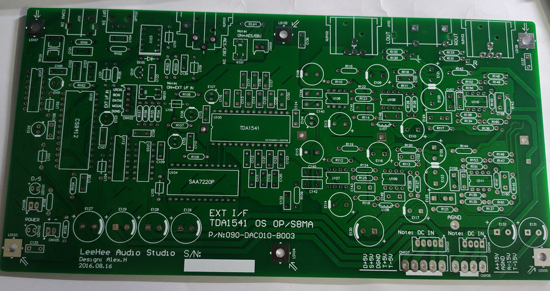 leehee全新tda1541 ops8厚润人声发烧dac解码器pcb线路板
