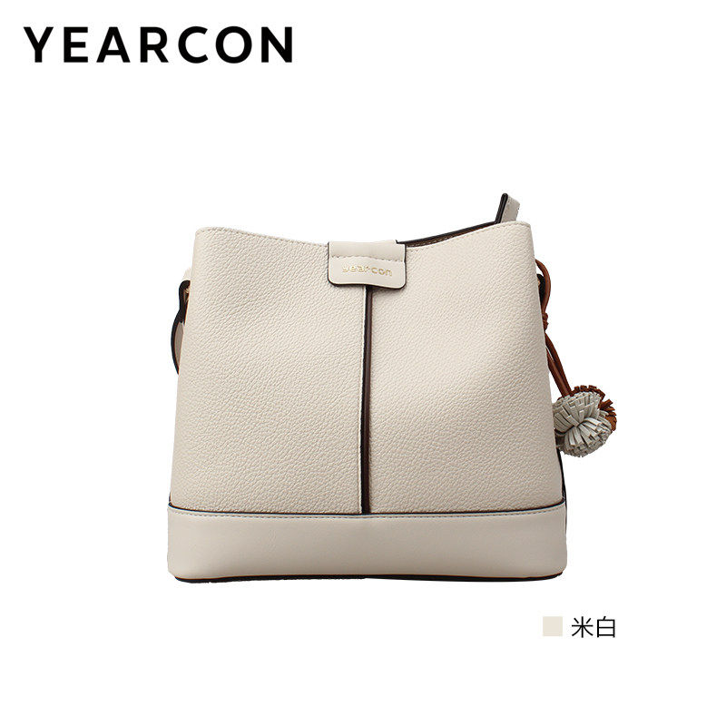 意尔康女包2025秋季新款时尚百搭单肩斜挎包女包水桶包56Y28580