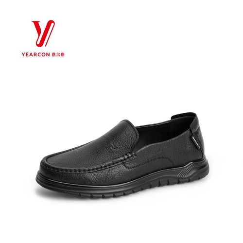 意尔康时尚舒适羊皮休闲皮鞋男鞋