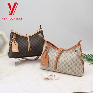 意尔康女包2025夏季新款通勤斜挎包百搭休闲单肩包链条包54Y29000