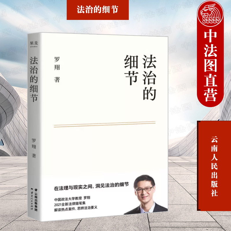 中法图正版法治的细节罗翔云南人民法律与道德法理思辨正义实现罗翔法学理念科普案件分析法学随笔法治思维书籍电车难题-封面