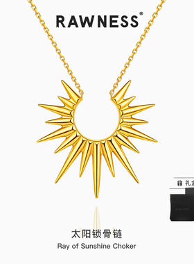 RAWNESS经典太阳锁骨链美式原创