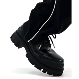 Высокая матовая обувь на платформе для кожаной обуви в английском стиле, изысканный стиль, из натуральной кожи