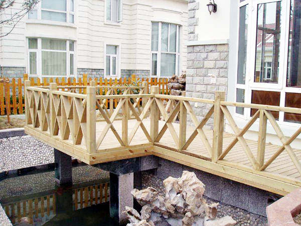 防腐木户外楼梯扶手碳化木立柱子木方阳台围栏耐用实木材料加工