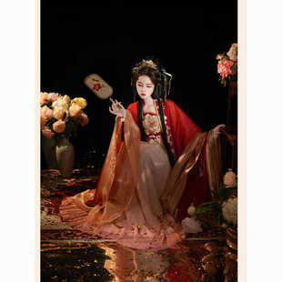 裳姿汉服原创唐制齐胸诃子古装婚服重工刺绣大袖红色国风秋冬套装