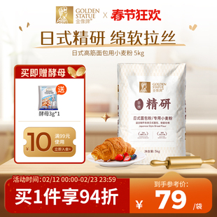 金像牌日式面包粉5kg高筋面粉吐司粉面包粉烘焙大包装小麦粉10斤