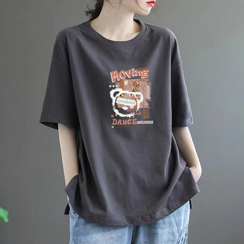 断码清仓夏季纯棉休闲短袖上衣女