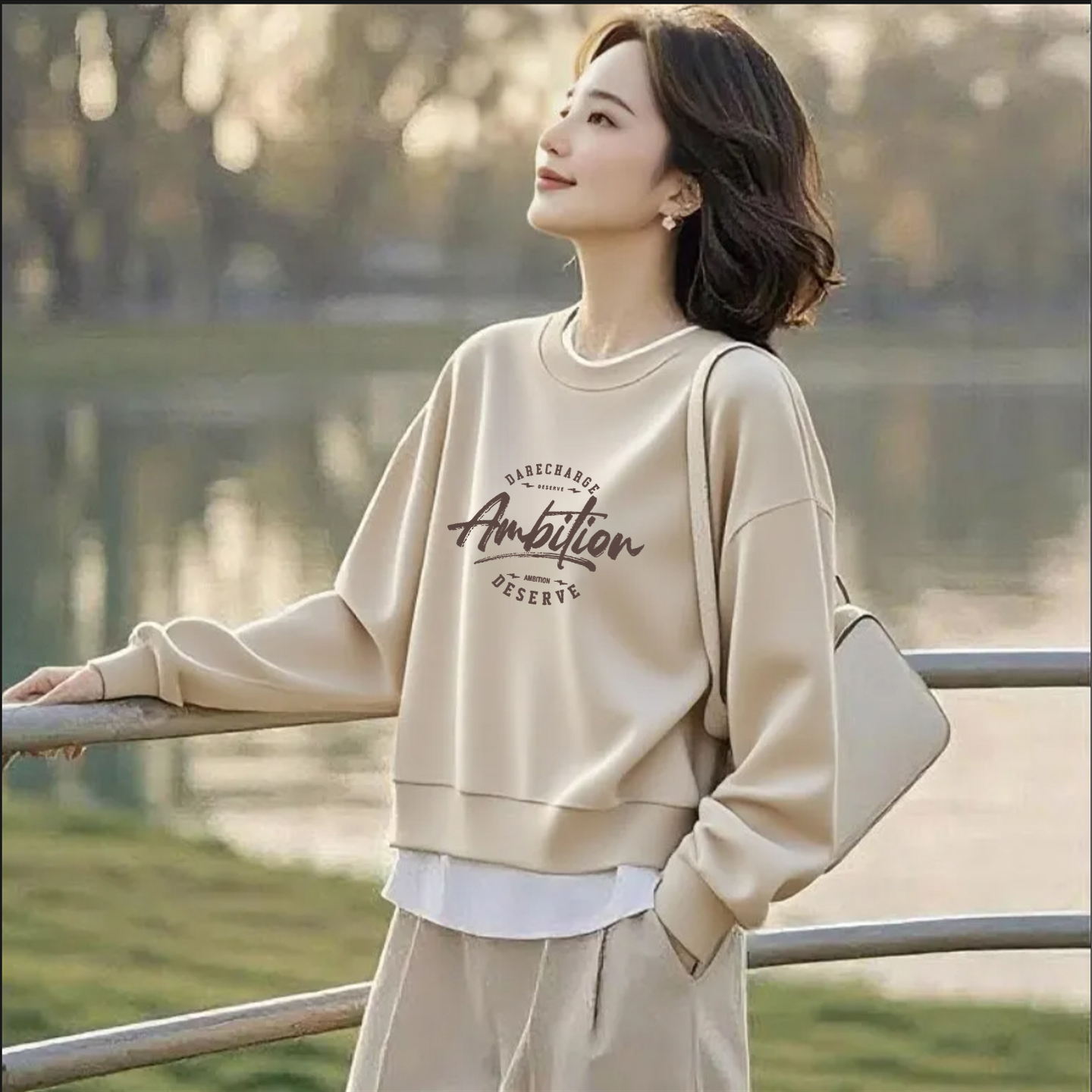 纯棉假两件长袖卫衣女上衣