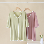 夏季 夏秋季 家居服 薄款 冰丝T恤短袖 大码 莫代尔睡衣女上衣单件半袖