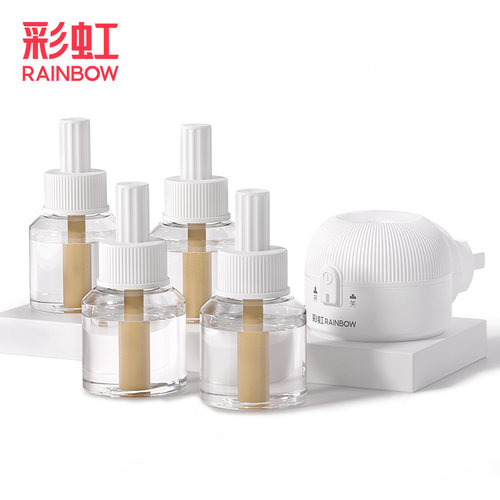 彩虹电蚊香液无味大瓶补充装加热器安全无烟驱蚊电热器插电式灭蚊