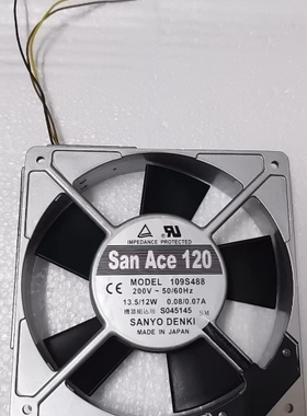 109S488 200V13.5/12W原装正品日本三洋SANYO 带传感日本进口风扇