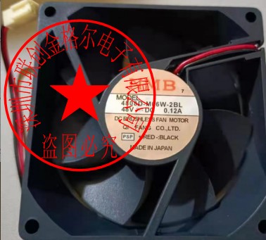4808D-M06W-2BL DC48V 0.12A 原装正品日本NMB 2线 进口轴流风扇