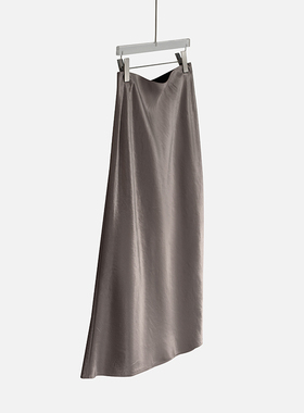 腰臀比松紧拉满 100%三醋酸缎面肌理半身裙女秋中长款a字高级感