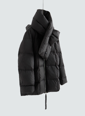 J家经典款 云朵泡芙95白鹅绒服女冬季新款围巾