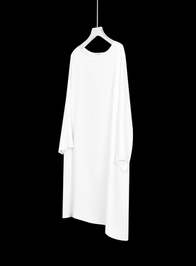 FOR DEMI白月光row风 100%桑蚕丝重磅双绉真丝连衣裙女春夏圆领