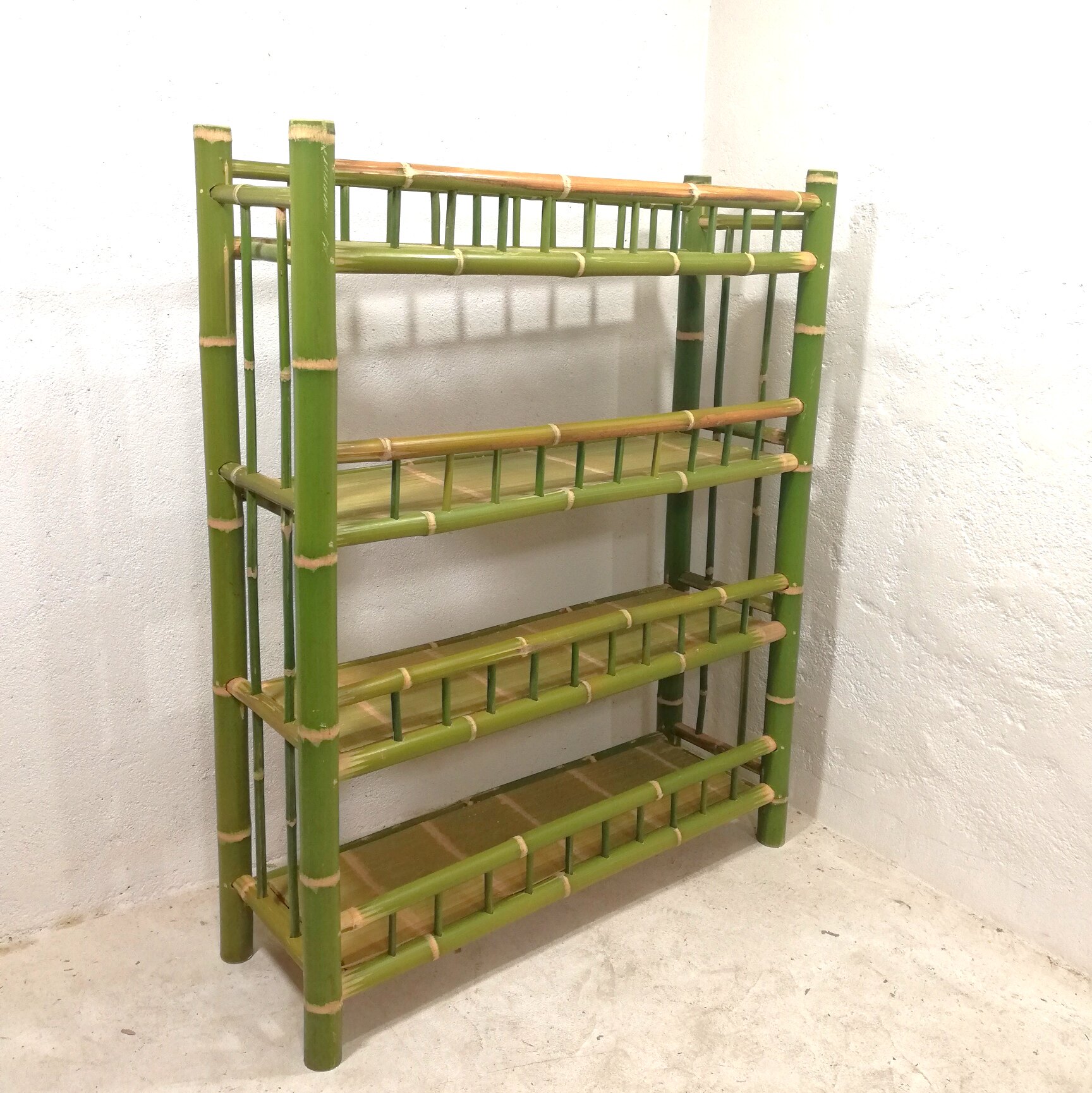 竹制书架置物架家用竹架子现代简约书柜多层落地柜子竹子制品家具