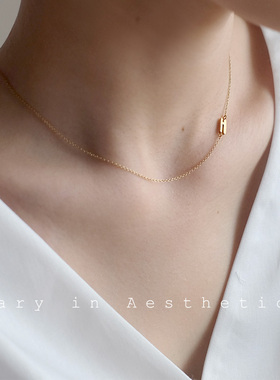 VIA定制数字母项链网红简约气质不褪色小迷你个性生日礼物锁骨链