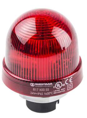 Werma 817.100.55 EM 817系列红色闪烁信标 24伏直流面板安装氙气