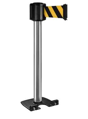 Viso RXLO1100SRNJ 灰色铝制可伸缩屏障 10米黑黄胶带