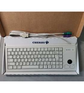 樱桃Cherry G84-4400LPBEU-0 PS2接口 触摸板工控键盘 白色灰