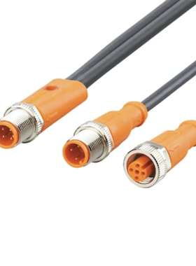 IFM EVC695 易福门公头5路M12转母5路M12通信电缆5米