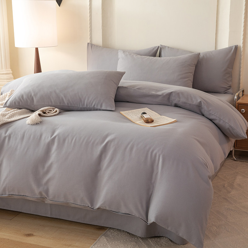 简约纯色全棉磨毛四件套定制做床笠1.35加大床单被套180x220x240,床上用品,床品套件/四件套/多件套,淘宝优惠券,粉丝福利购,淘宝优惠卷